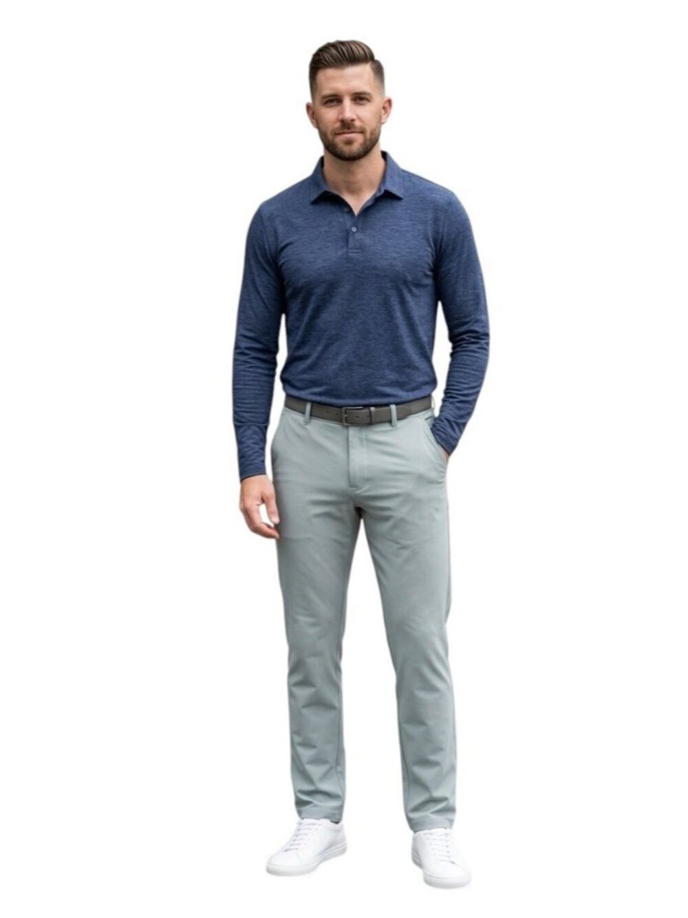 TAYLRD Men's Performance Golf Pants 36x30 Gray 4-Way Stretch Chino NWT